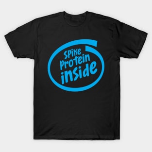 Spike Protein Inside Proudly Vaccinated Logo Parody T-Shirt